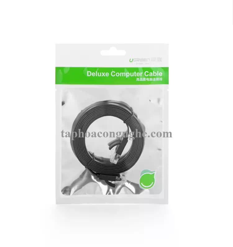 Ugreen 11238 5M màu Đen Cáp mạng LAN CAT6 UPT cáp dẹp NW104 30011238